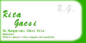 rita gacsi business card